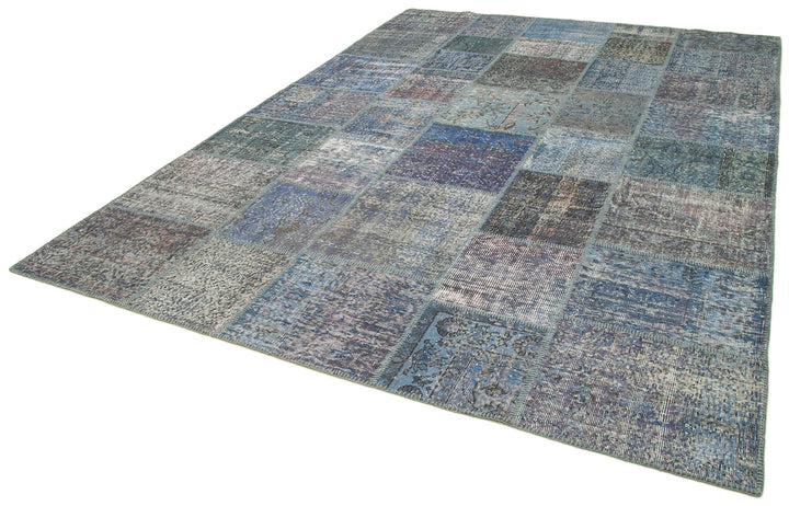 8x12 Blue Patchwork Rug- 20061