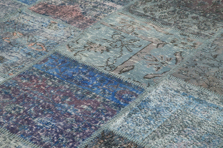 8x12 Blue Patchwork Rug- 20061