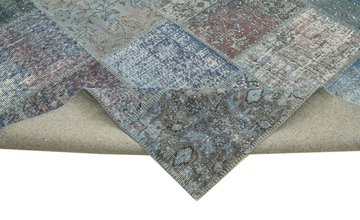 8x12 Blue Patchwork Rug- 20061