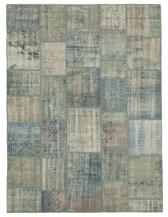 6x8 Blue Patchwork Rug - 20152