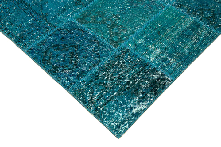 5x8 Turquoise Patchwork Rug - 20157