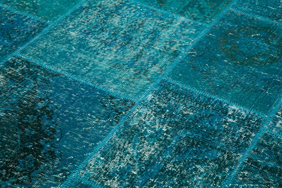 5x8 Turquoise Patchwork Rug - 20157