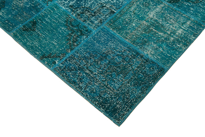 6x8 Turquoise Patchwork Rug - 20160