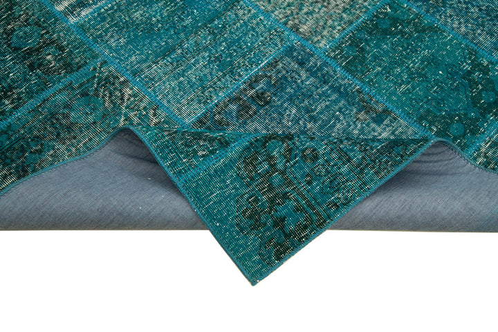 6x8 Turquoise Patchwork Rug - 20160