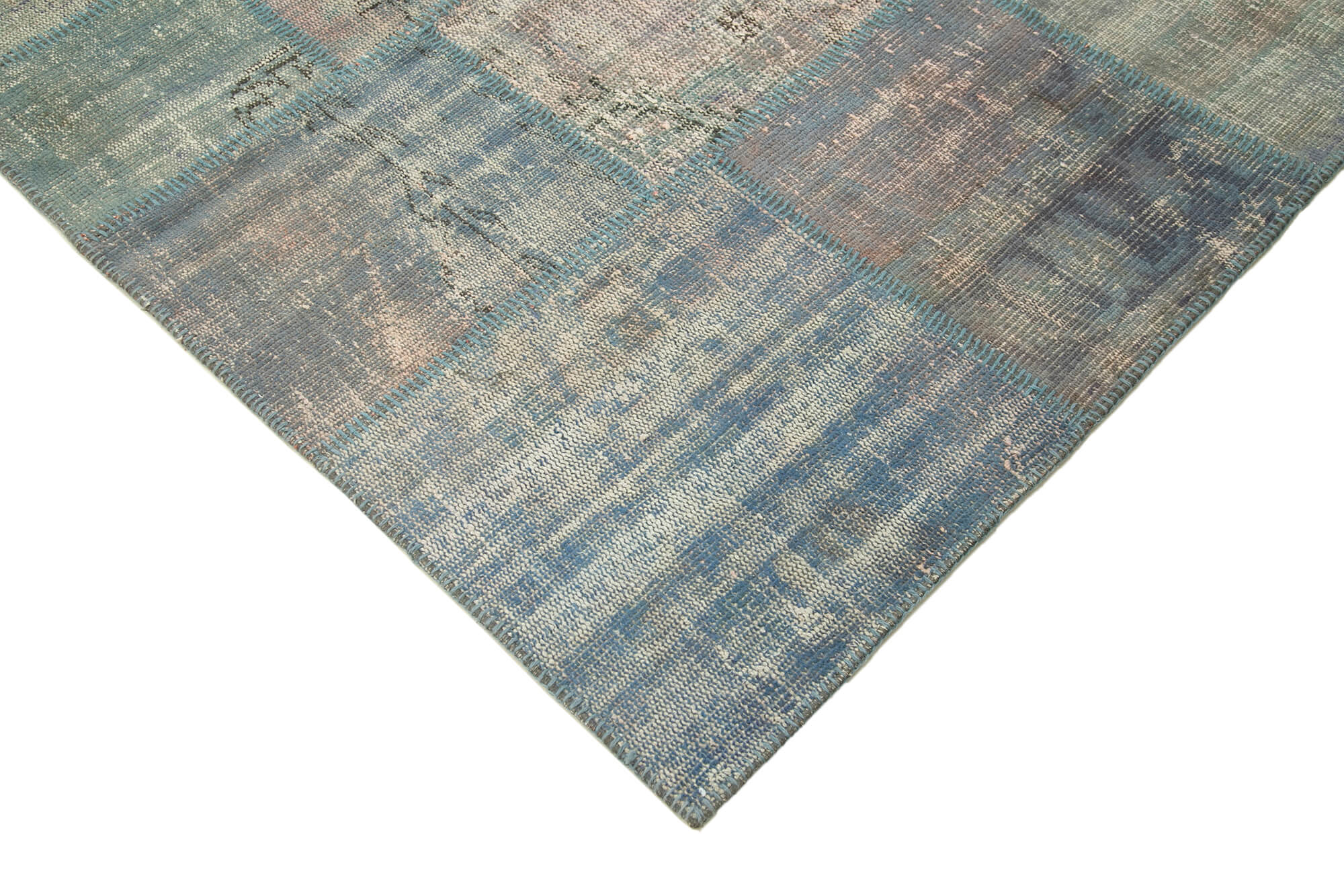 6x8 Blue Patchwork Rug - 20169