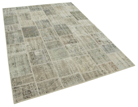 6x8 Grey Patchwork Rug - 20200