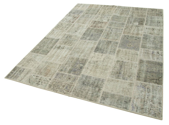 6x8 Grey Patchwork Rug - 20200