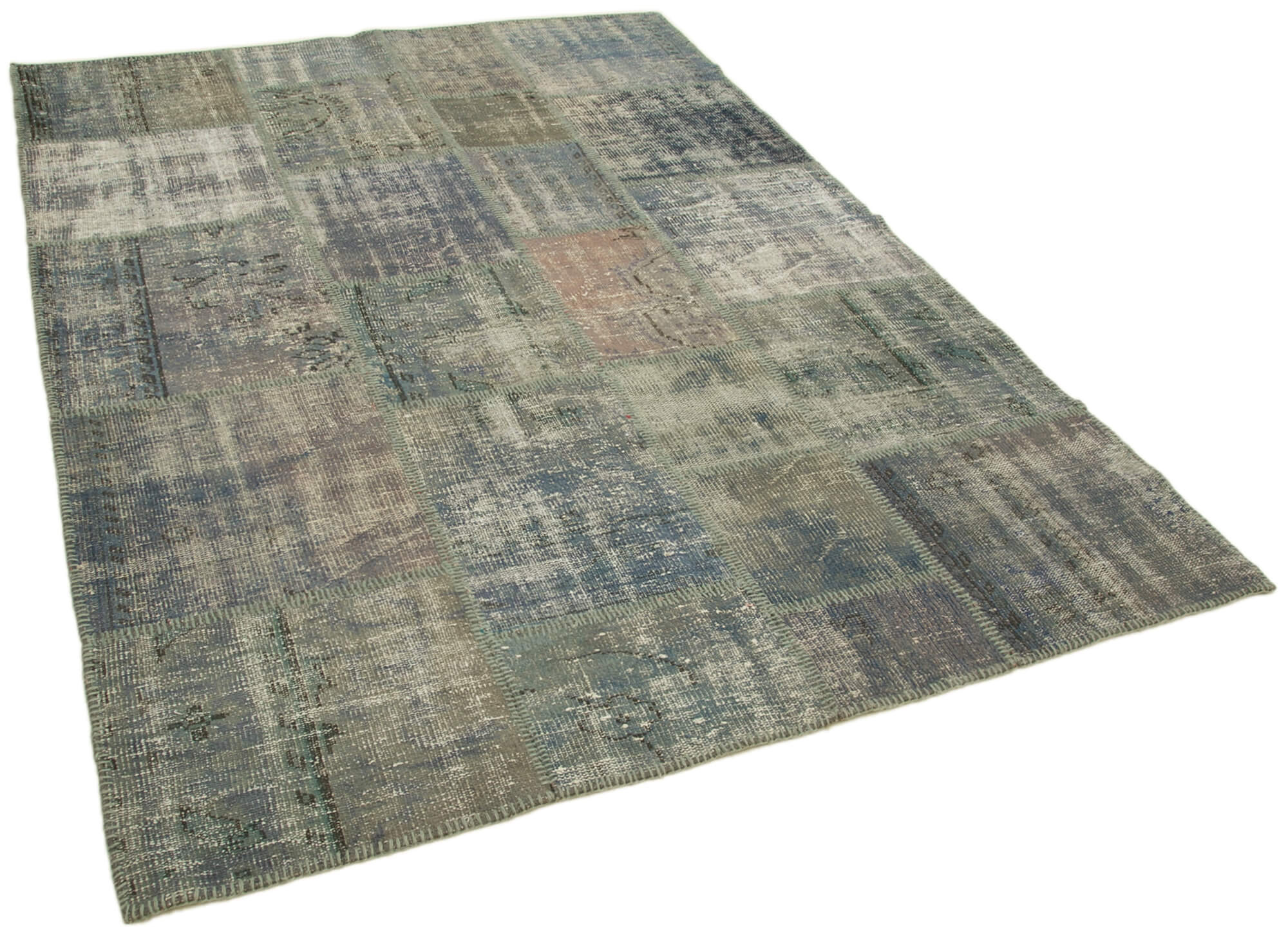 6x8 Grey Patchwork Rug - 20241