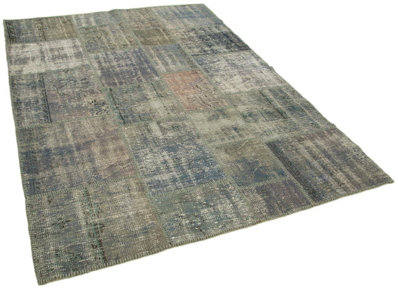 6x8 Grey Patchwork Rug - 20241