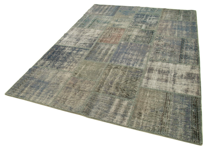 6x8 Grey Patchwork Rug - 20241