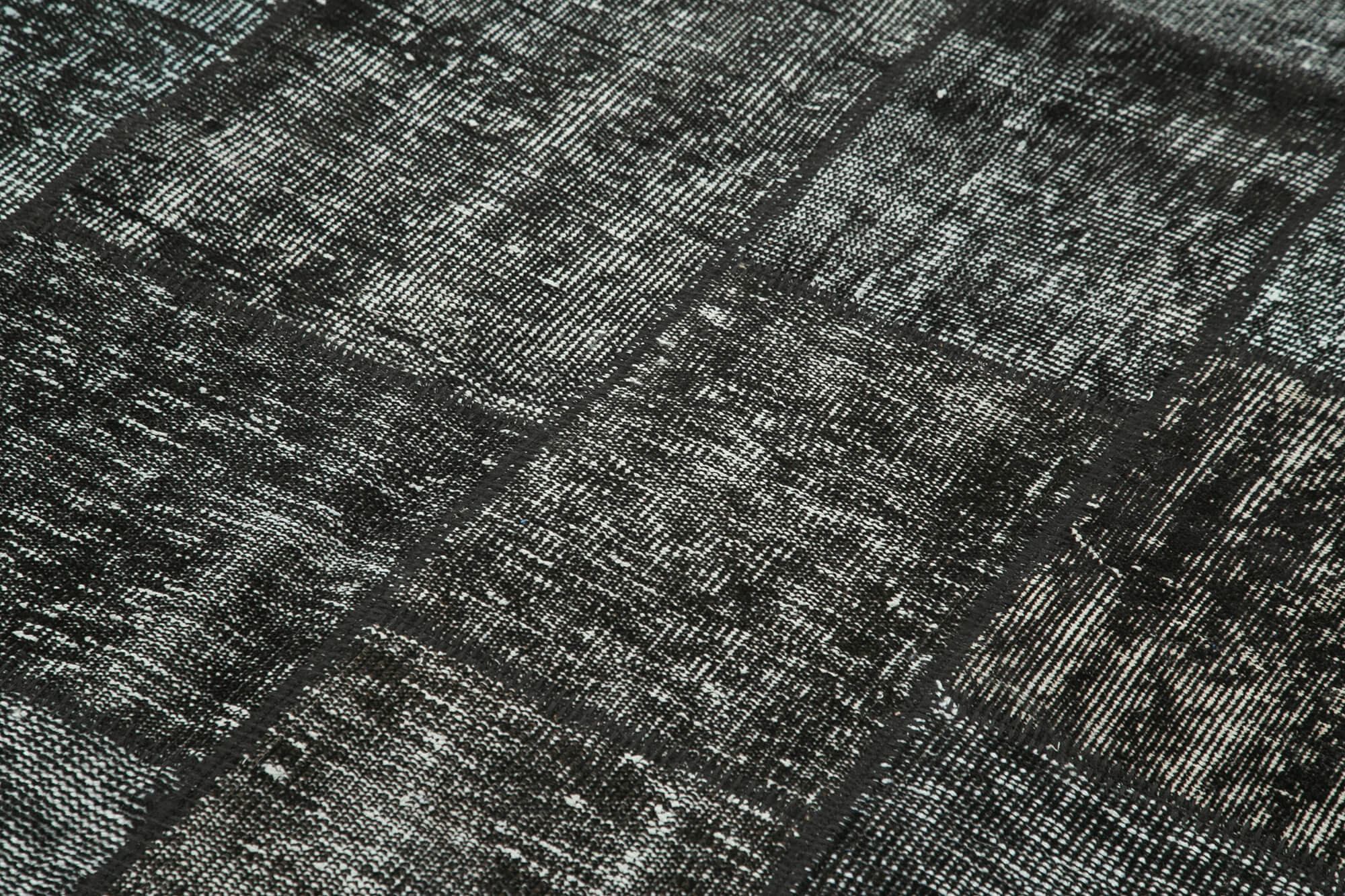 6x8 Black Patchwork Rug - 20244