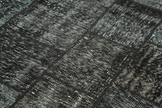 6x8 Black Patchwork Rug - 20244