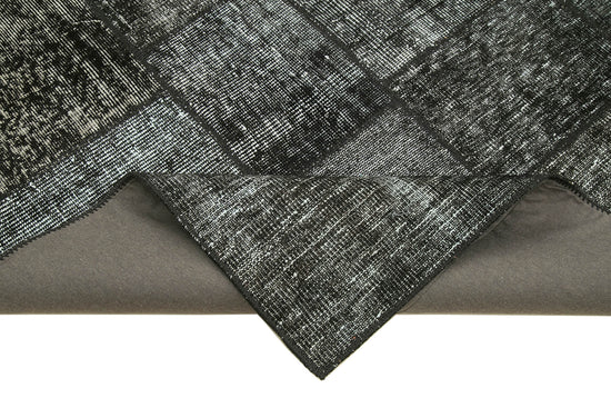 6x8 Black Patchwork Rug - 20244