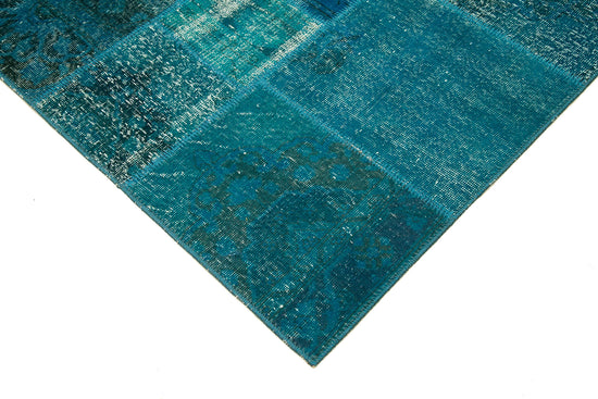 6x8 Turquoise Patchwork Rug - 20253