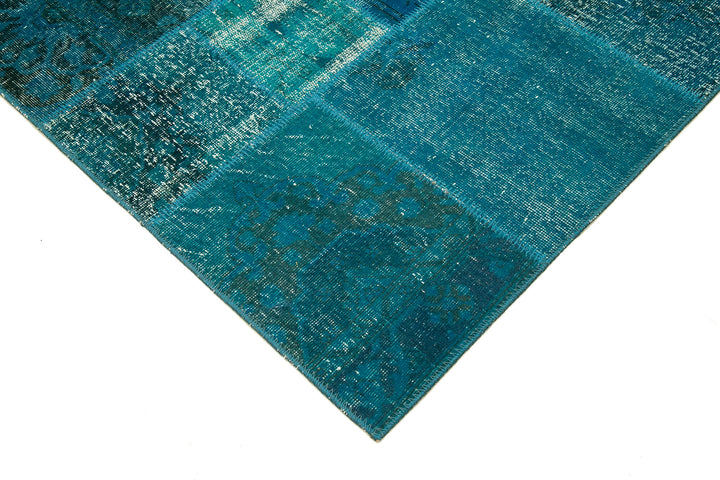 6x8 Turquoise Patchwork Rug - 20253