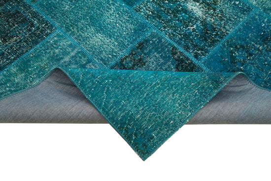 6x8 Turquoise Patchwork Rug - 20253