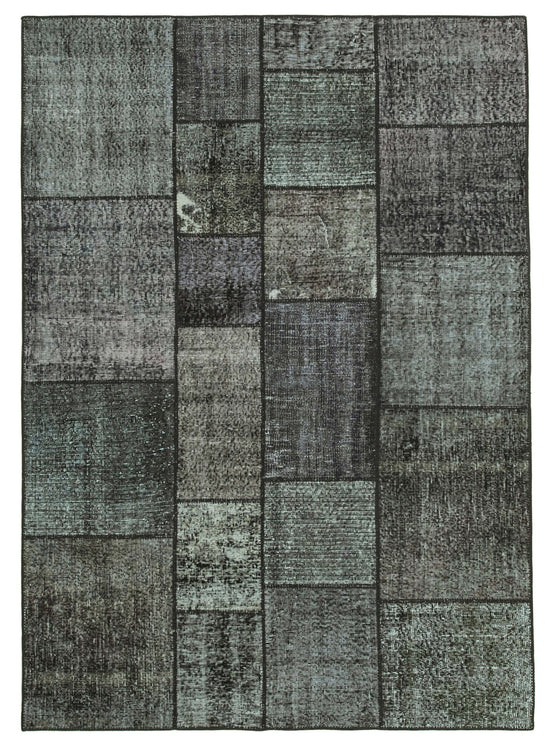 6x8 Black Patchwork Rug - 20300