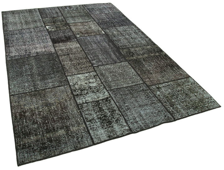 6x8 Black Patchwork Rug - 20300