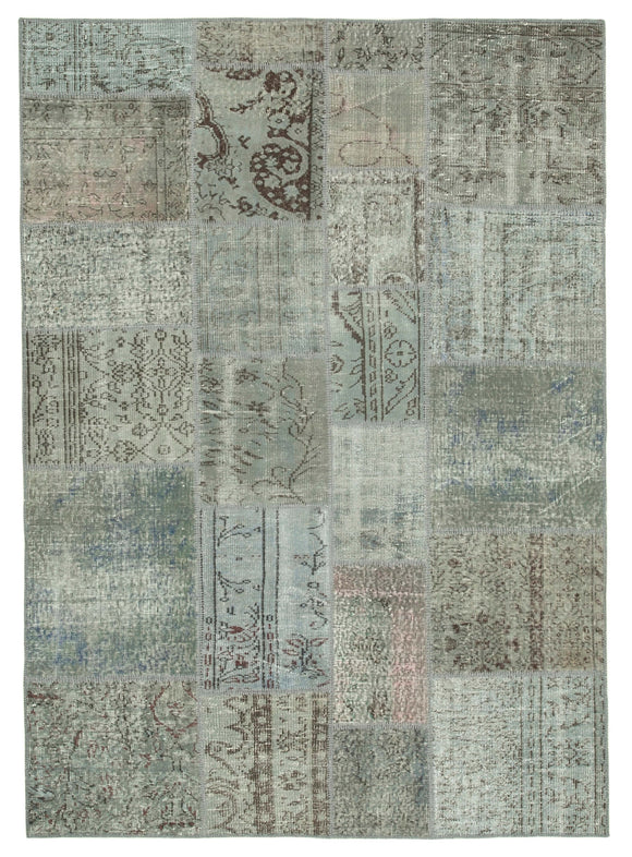 6x8 Grey Patchwork Rug - 20865