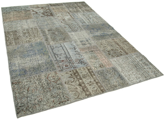 6x8 Grey Patchwork Rug - 20865