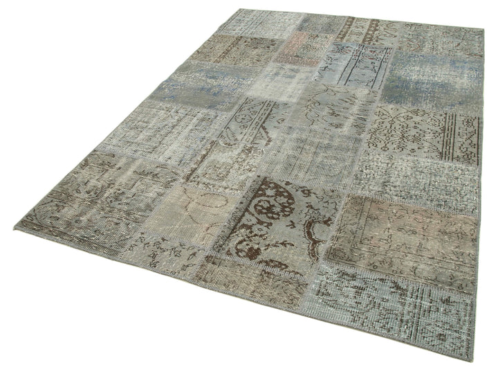 6x8 Grey Patchwork Rug - 20865