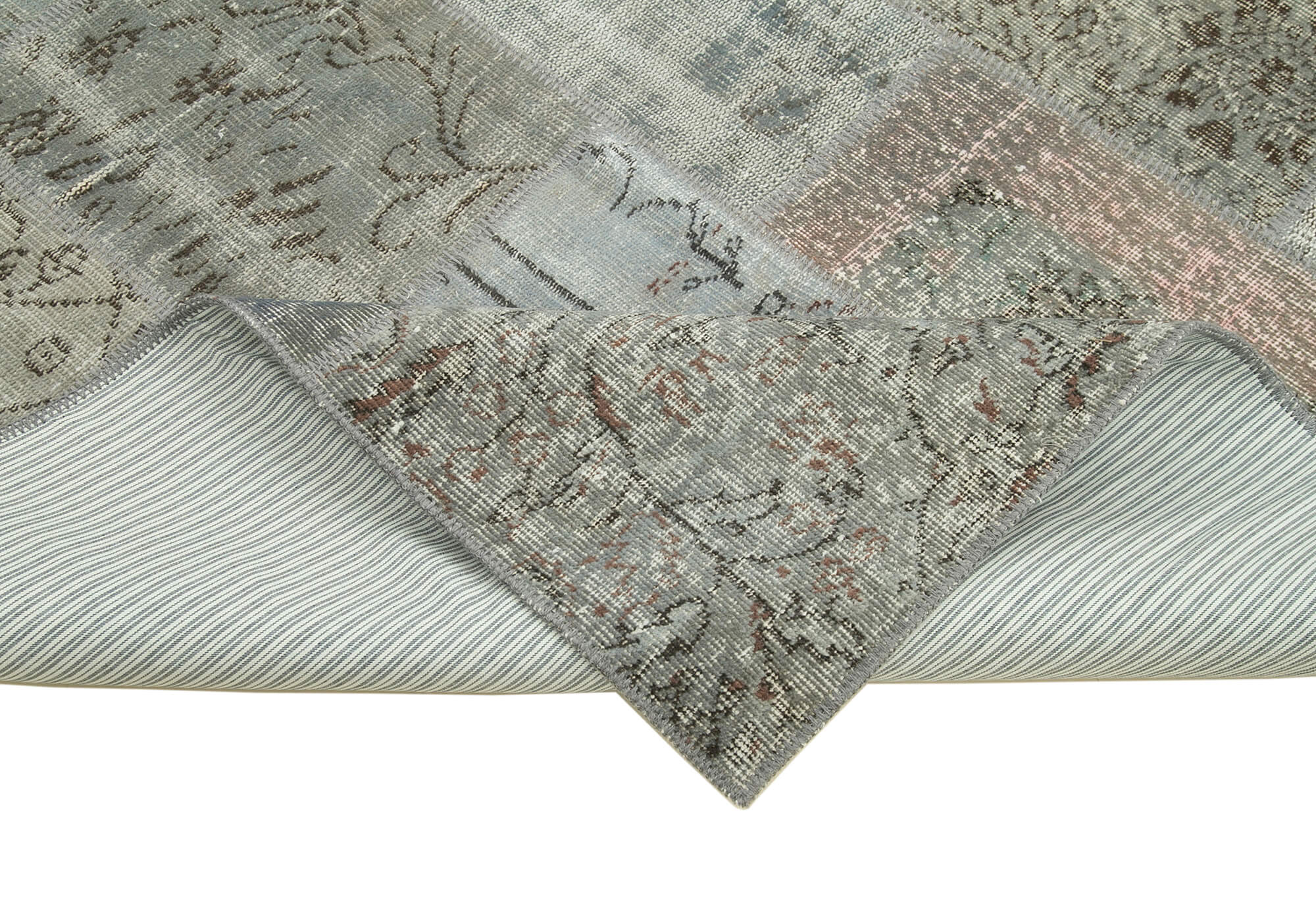 6x8 Grey Patchwork Rug - 20865