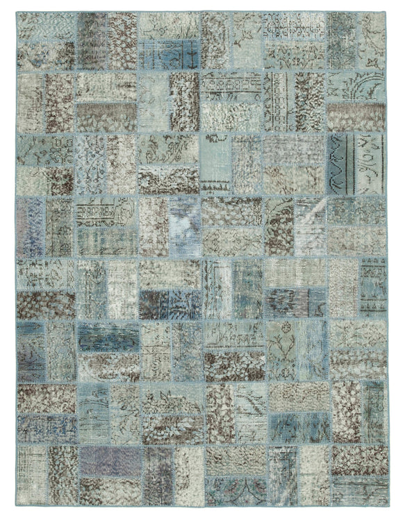 6x8 Blue Patchwork Rug - 20870