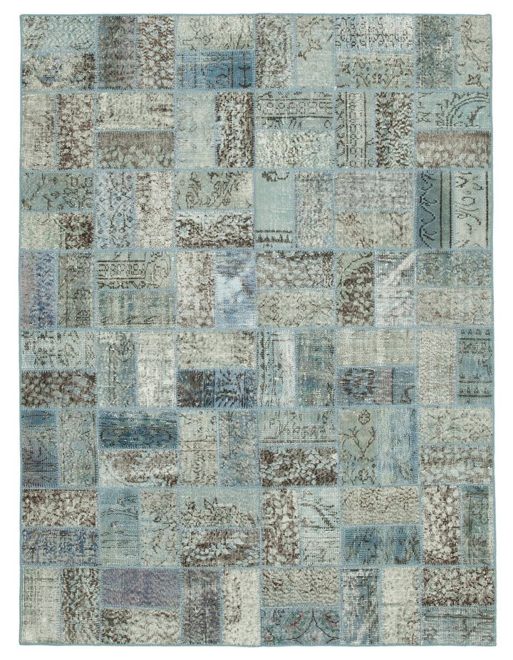 6x8 Blue Patchwork Rug - 20870