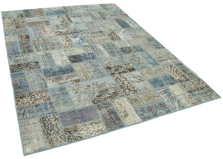 6x8 Blue Patchwork Rug - 20870