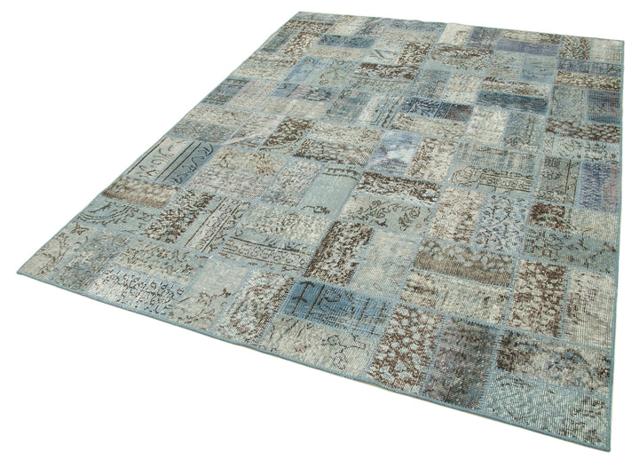 6x8 Blue Patchwork Rug - 20870