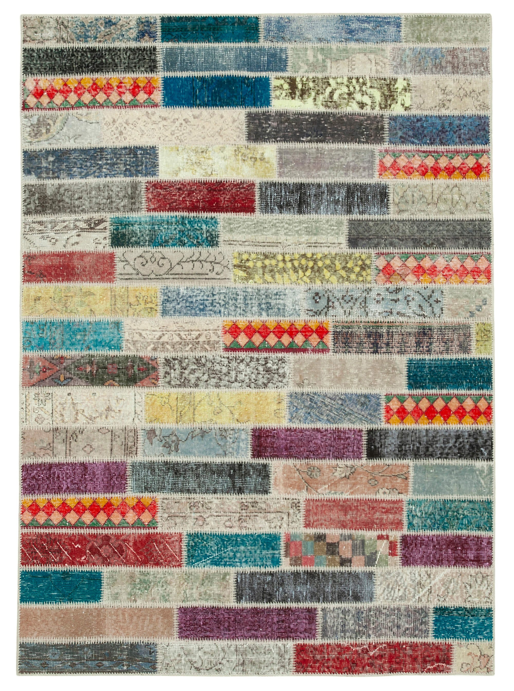 5x8 Multicolor Patchwork Rug - 20871