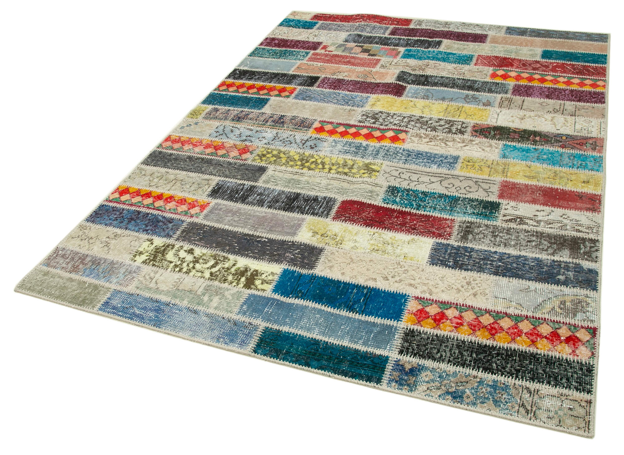5x8 Multicolor Patchwork Rug - 20871