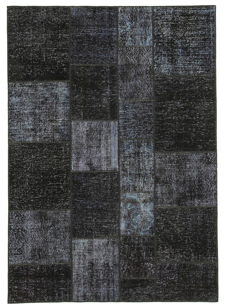 6x8 Black Patchwork Rug - 20875