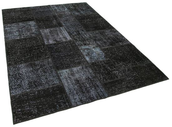 6x8 Black Patchwork Rug - 20875