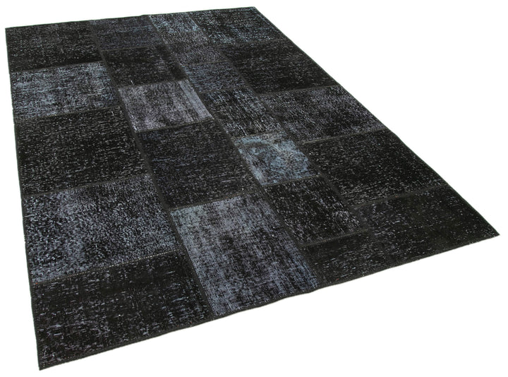 6x8 Black Patchwork Rug - 20875