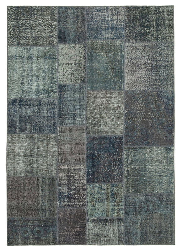6x8 Grey Patchwork Rug - 20914