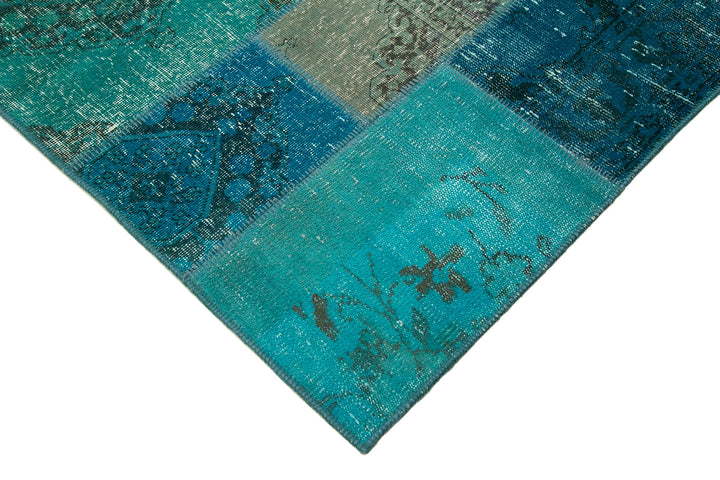 6x8 Turquoise Patchwork Rug - 20915