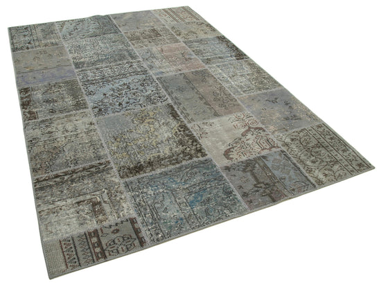 6x8 Grey Patchwork Rug - 20916