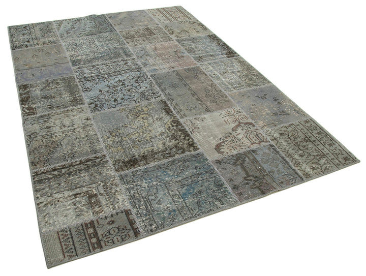 6x8 Grey Patchwork Rug - 20916