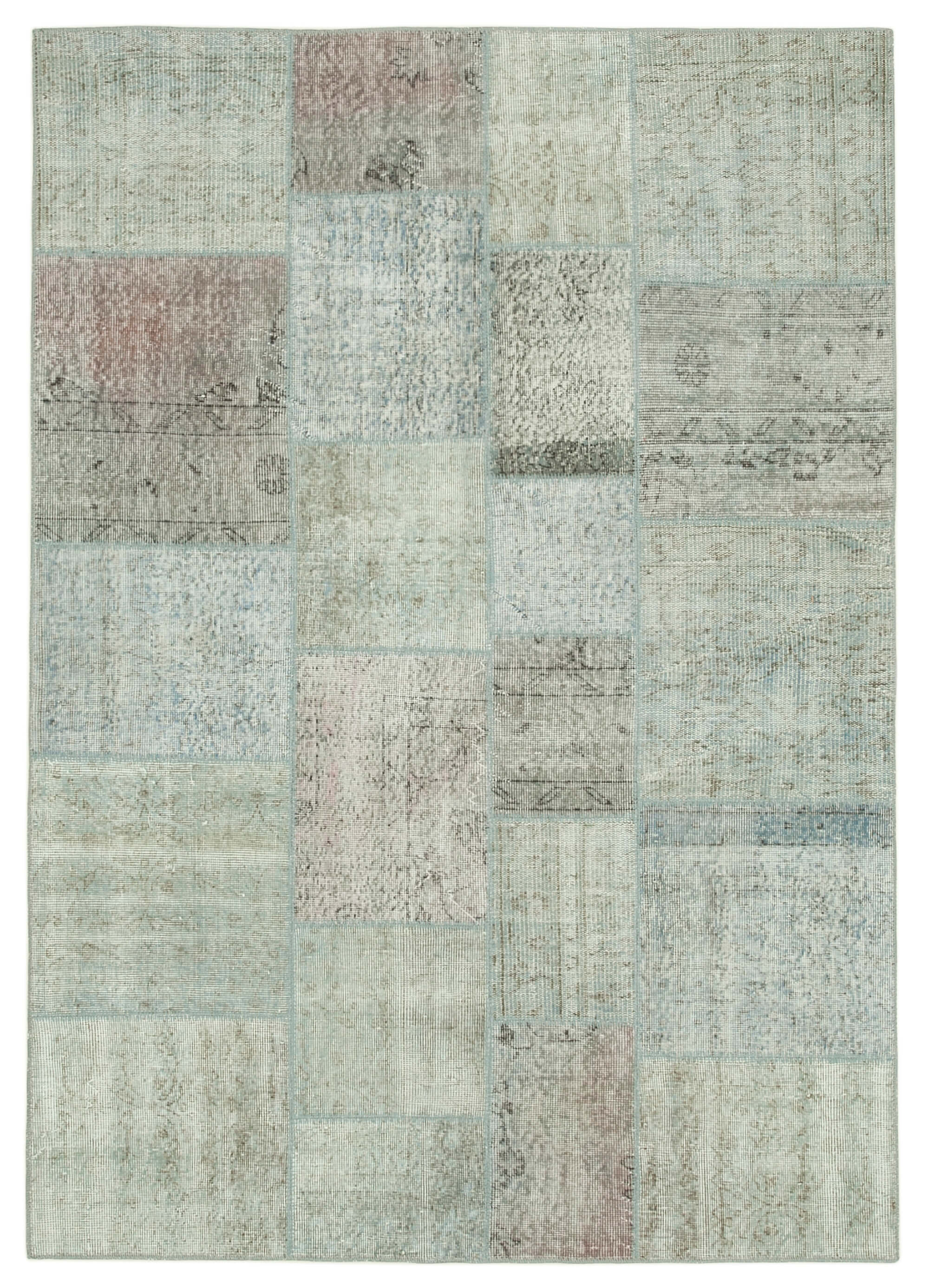 6x8 Blue Patchwork Rug - 20925