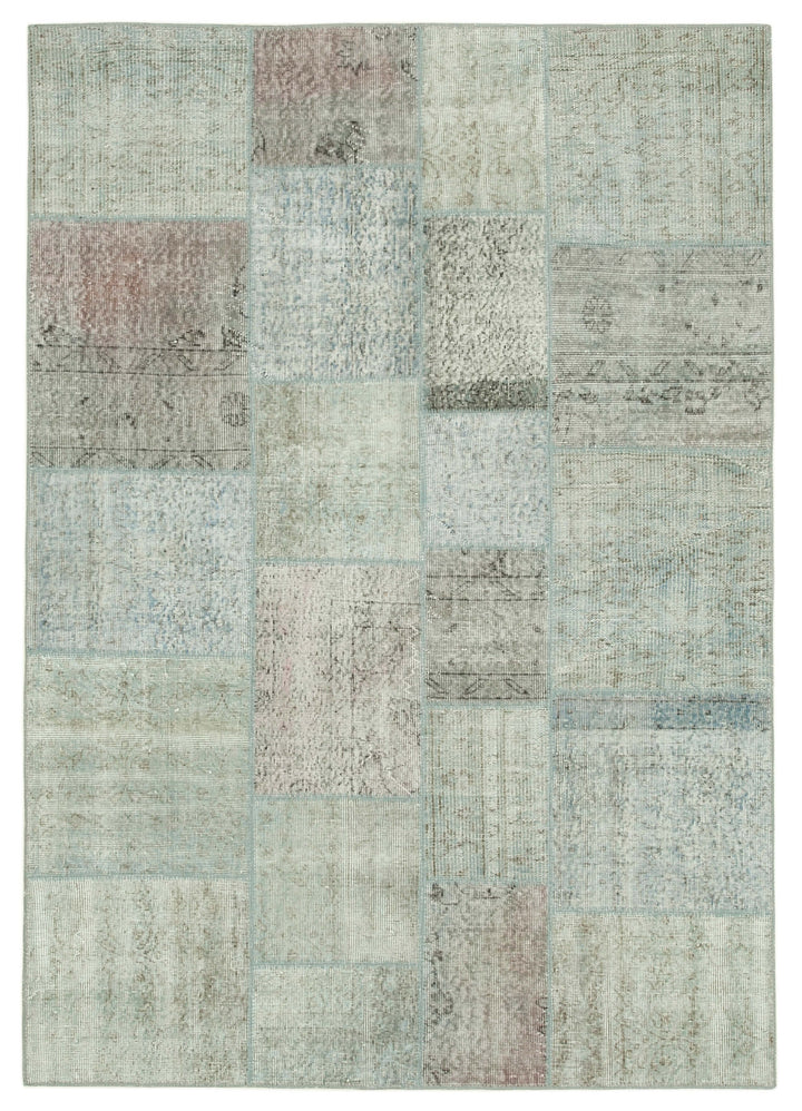 6x8 Blue Patchwork Rug - 20925