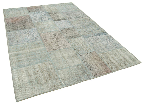 6x8 Blue Patchwork Rug - 20925