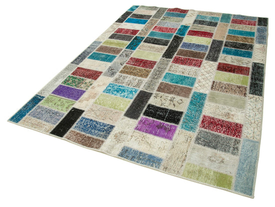 6x8 Multicolor Patchwork Rug - 20936