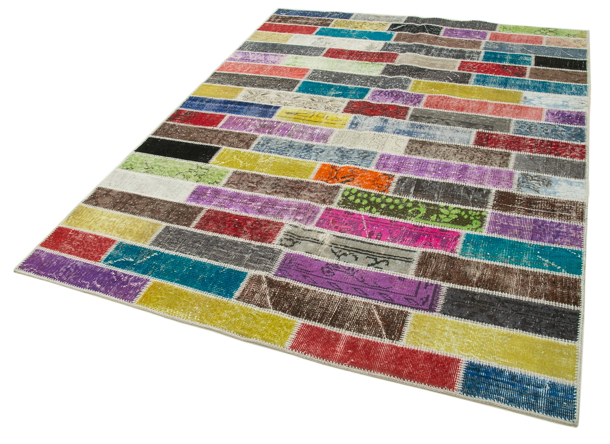 6x8 Multicolor Patchwork Rug - 20944