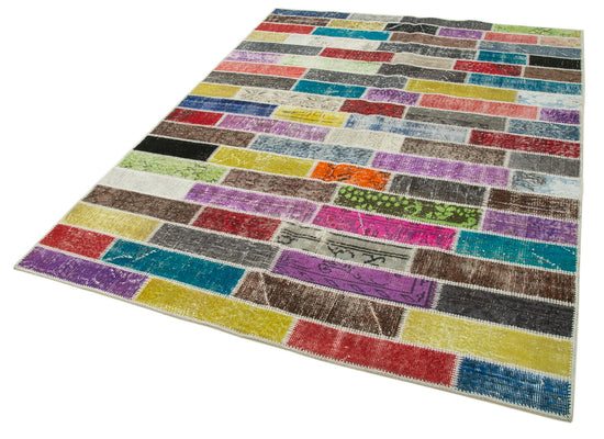 6x8 Multicolor Patchwork Rug - 20944