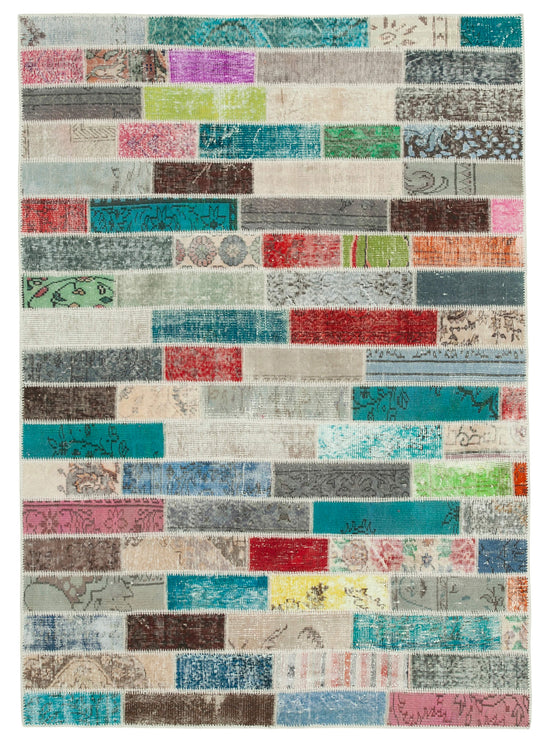 6x8 Multicolor Patchwork Rug - 20946