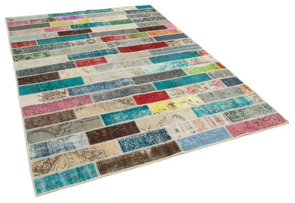 6x8 Multicolor Patchwork Rug - 20946