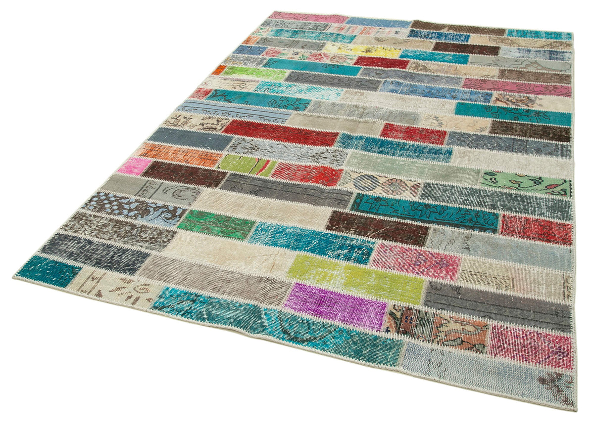 6x8 Multicolor Patchwork Rug - 20946