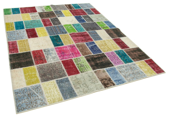 6x7 Multicolor Patchwork Rug - 20948