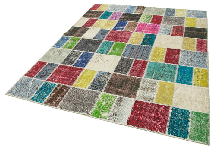 6x7 Multicolor Patchwork Rug - 20948